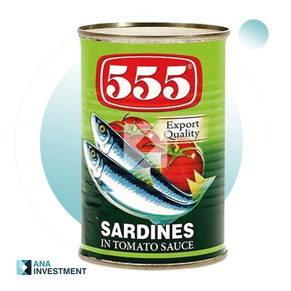 555 SARDINES IN TOMATO SAUCE 155G X 100