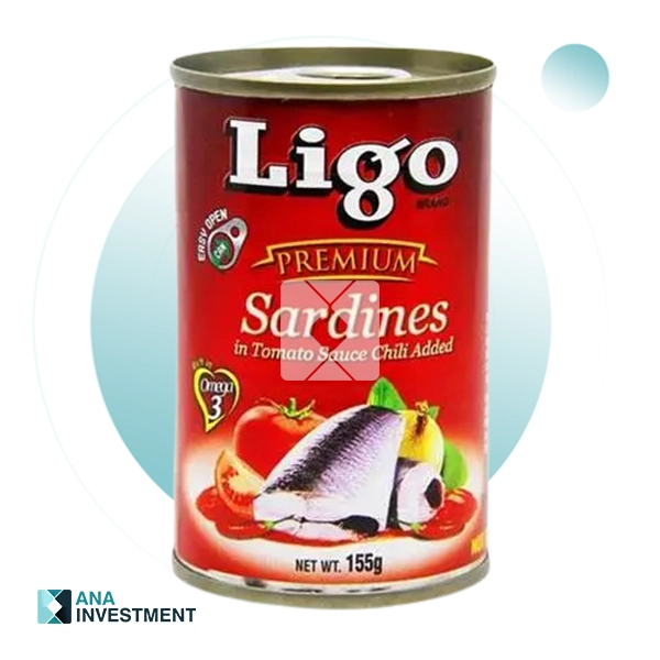 555 SARDINES IN TOMATO SAUCE WITH CHILLI 155G X 100