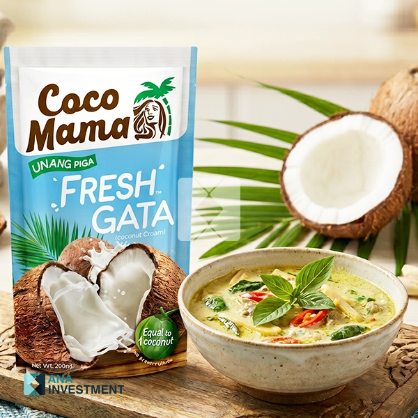 COCO MAMA FRESH GATA COCONUT MILK CREAM 200ML X 24