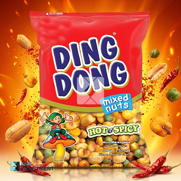 DING DONG MIXED NUTS HOT & SPICY 100G X 60
