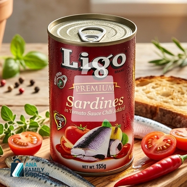 LIGO SARDINES TOMATO SAUCE W/CHILLI (RED) 155G X 100