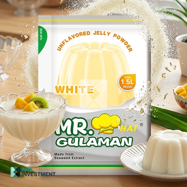 MR. GULAMAN UNFLAVORED JELLY POWDER WHITE 25G X 100