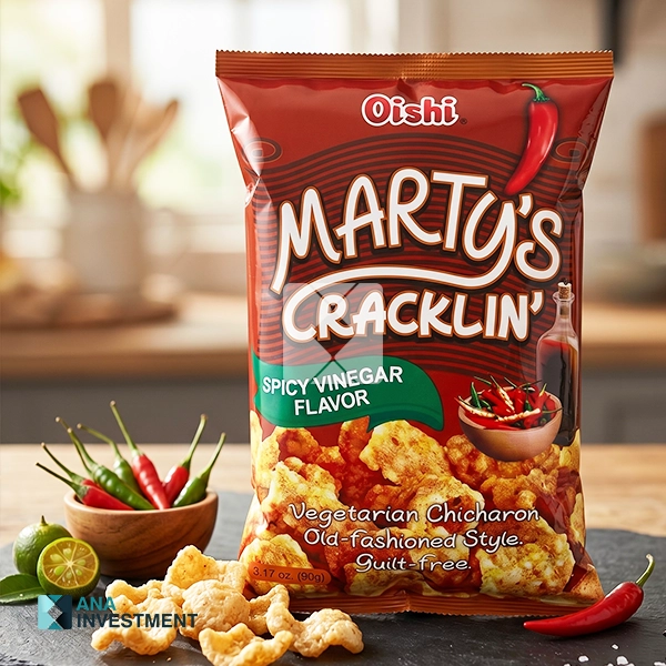OISHI MARTY'S CRACKLIN SPICY VINEGAR 90G X 30 