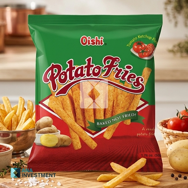 OISHI POTATO FRIES KETCHUP FLAVOR 50G X 50