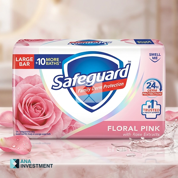 SAFEGUARD FLORAL PINK BAR SOAP 115G X 72 