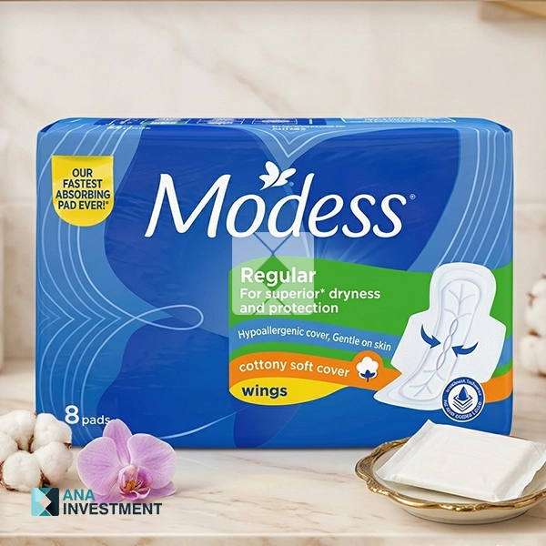 MODESS COTTONY SOFT REGULAR MAXI WITH WINGS 48 X 8'S 