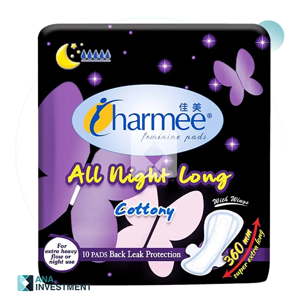 CHARMEE SANITARY NAPKIN ALL NIGHT LONG 18 X10'S 