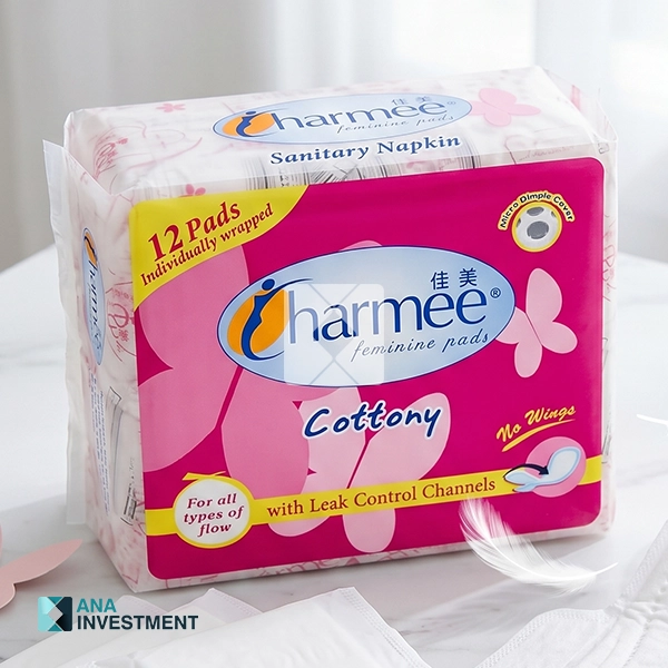CHARMEE SANITARY NAPKIN ALL FLOW NON-WING 24 X 12'S