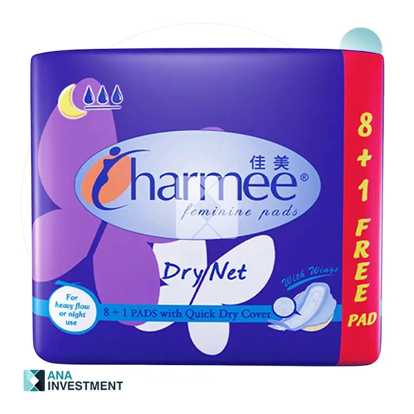 CHARMEE SANITARY NAPKIN ALL FLOW DRY NET 36 X 8'S+1
