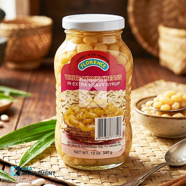 FLORENCE WHITE KIDNEY BEANS IN SYRUP 340G X 24 