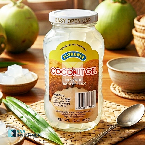FLORENCE COCONUT GEL IN SYRUP NATA DE COCO 340G X 24 
