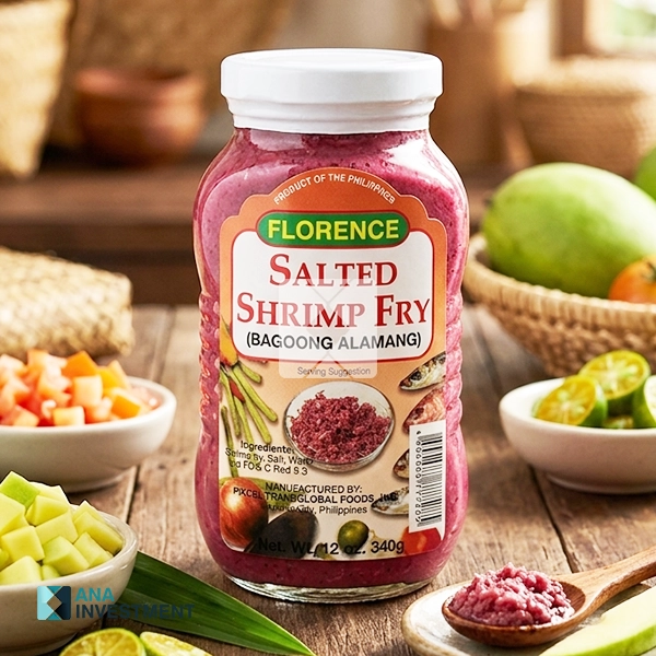 FLORENCE BAGOONG ALAMANG (SALTED SHRIMP FRY) 340G X 24  