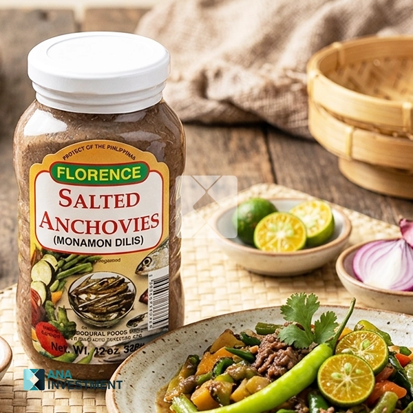 FLORENCE BAGOONG MONAMON DILIS (SALTED ANCHOVY) 340G X 24 