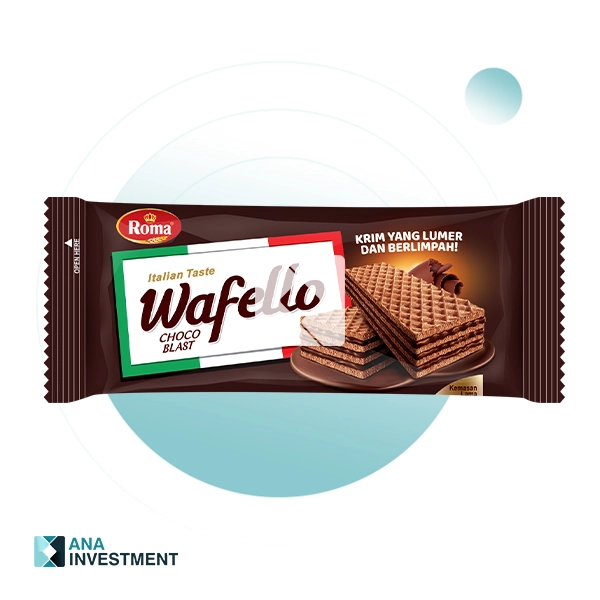 WAFELLO WAFER ITALIA COKLAT 8BDL X 10 X 21GM