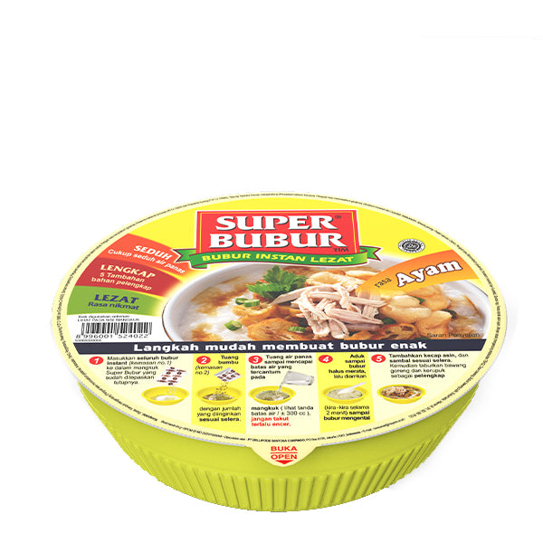 SUPER BUBUR AYAM CUP (PORRIDGE ) 64GM X 24