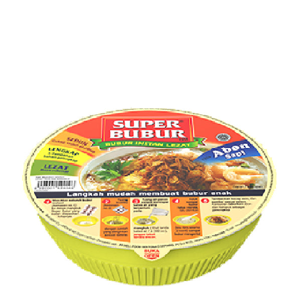 SUPER BUBUR ABON SAPI CUP (PORRIDGE ) 67GM X 24