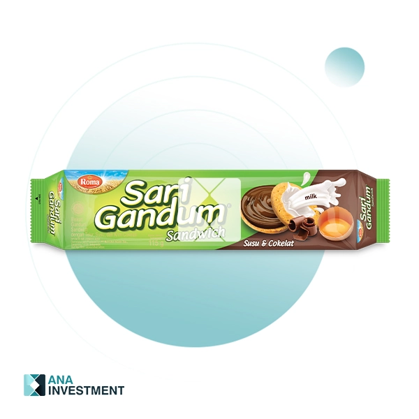 ROMA SARI GANDUM SUSU COKLAT 24 X 108G