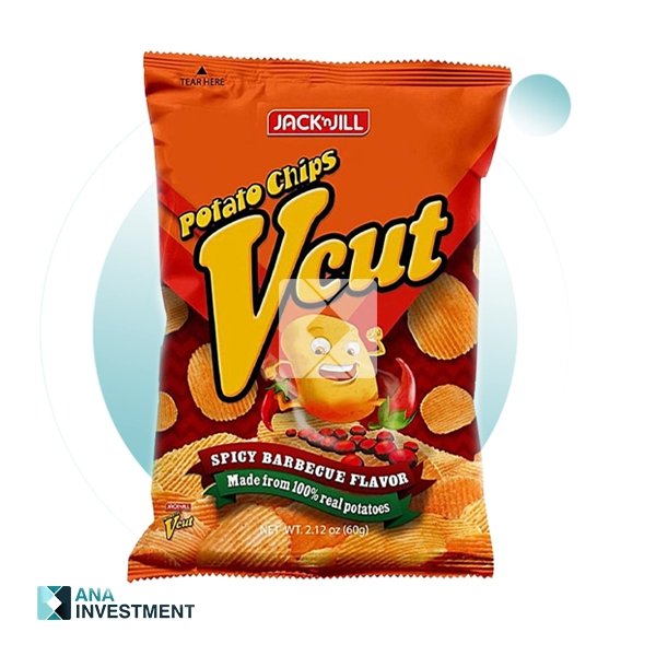 JACK 'N JILL V-CUT SPICY BBQ 60G X 50