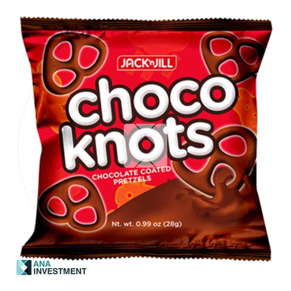 JACK 'N JILL PRETZELS CHOCO KNOTS 28G X 100