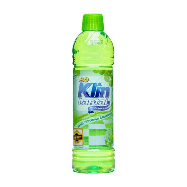 SOKLIN FLOOR CLEANER BOTTLE ( APPLE ) - LIGHT GREEN 450ML X 12