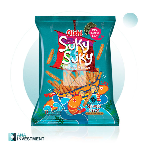 OISHI SUKY SUKY SEAWEED FLAVOR 60G X 24