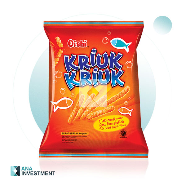 OISHI KRIUK KRIUK FISH SNACK BALADO FLAVOR 60G X 24