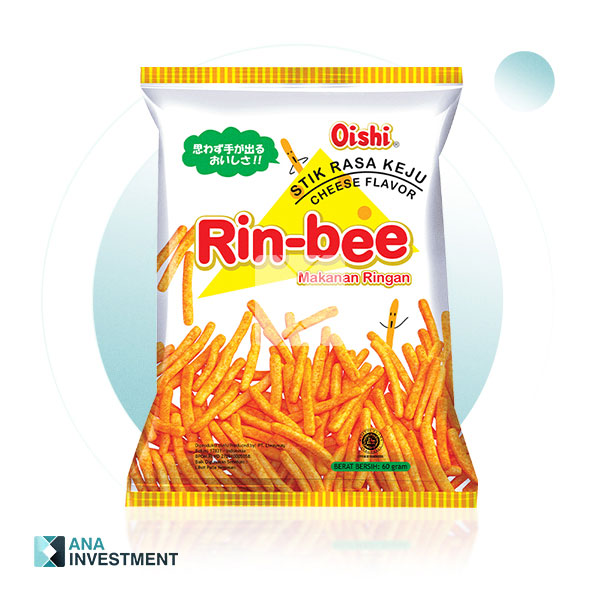 OISHI RINBEE CHEESE FLAVOR 60G X 24