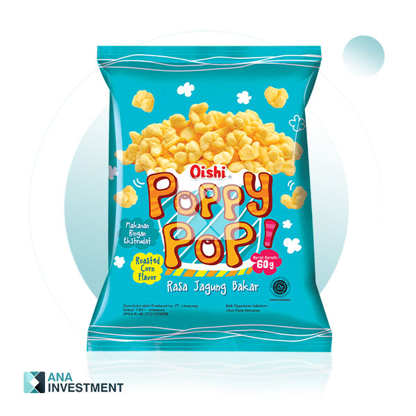 OISHI POPPY POP ROASTED CORN FLAVOR 60G X 24