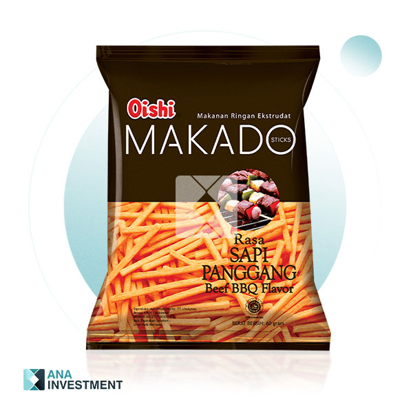 OISHI MAKADO STICKS BEEF BARBEQUE FLAVOR 60G X 24