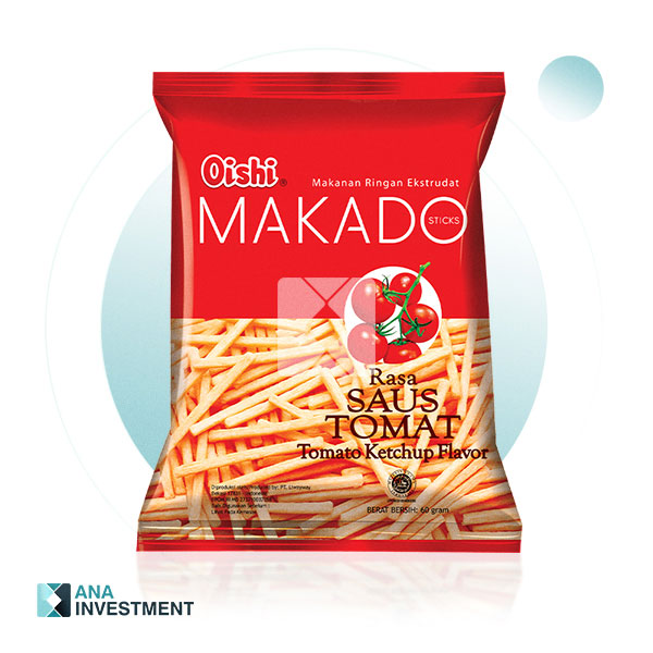 OISHI MAKADO STICKS TOMATO KETCHUP FLAVOR 60G X 24
