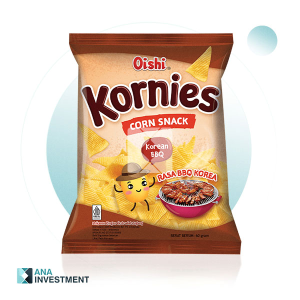 OISHI KORNIES KOREAN BBQ FLAVOR 60G  X 24