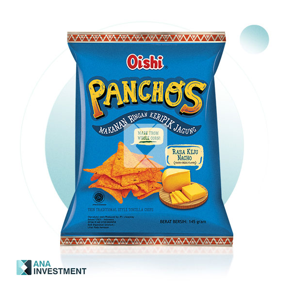 OISHI PANCHOS NACHO CHEESE FLAVOR 140G X 16