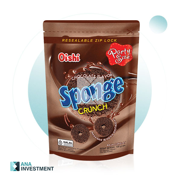 OISHI SPONGE CRUNCH CHOCOLATE FLAVOR 100G X 20