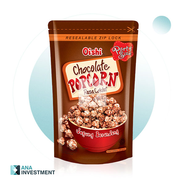 OISHI POPCORN CHOCOLATE FLAVOR 100G X 20